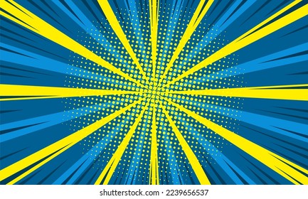 Diseño de fondo azul de dibujos animados cómicos
