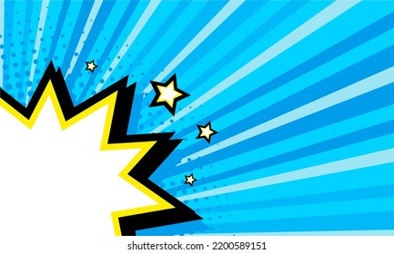 Comic cartoon burst background template