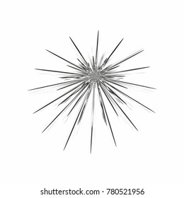 comic cartoon design element radial ray explosion monochrome vector