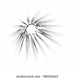 comic cartoon design element sunbeam explosion star lines sunburst vector monochrome graphic