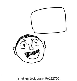 comic cartoon doodle with speech bubble