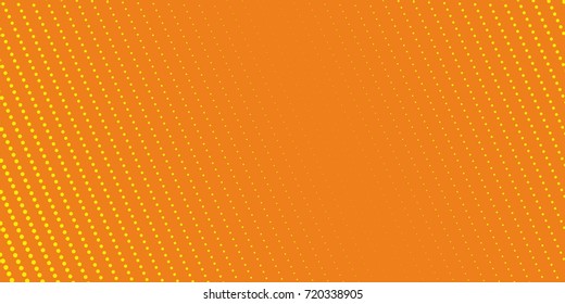 comic cartoon dotted polka geometric abstract yellow orange background vector