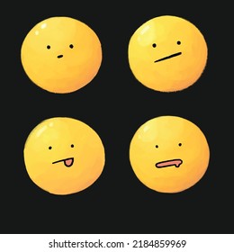 Caricatura cómica enfrenta diferentes emociones. Caras de caracteres, caras de emoción. Ilustración del vector