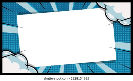Comic cartoon frame background design