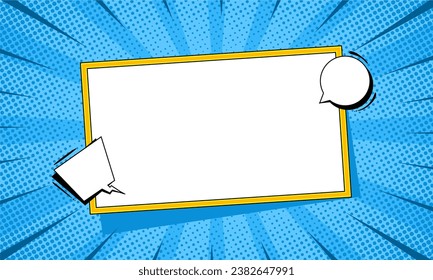Comic cartoon frame scene background template
