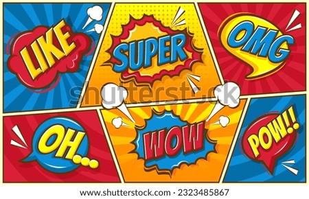 Comic cartoon funny colorful background