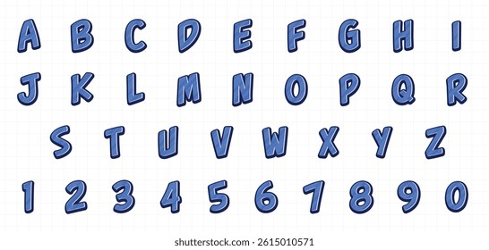 comic cartoon kids font style collection