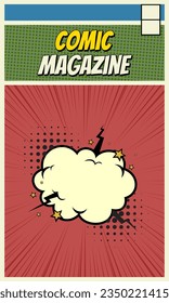 Comiccartoon-Zeitschriftenvorlagenhintergrund
