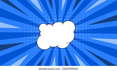 comic cartoon manga style background with cloud