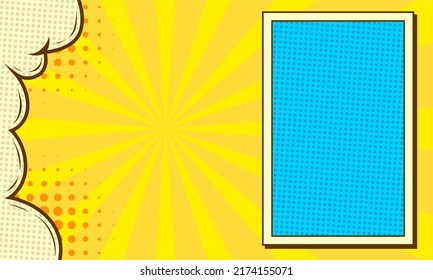Comic cartoon page background template