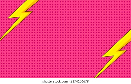 Página de dibujos animados cómicos con fondo de ilustración trueno