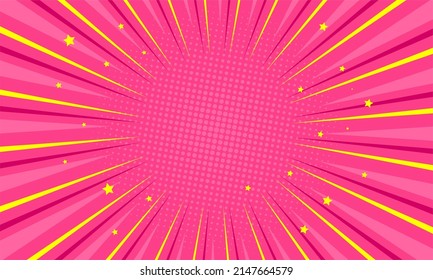 Comic caricatura de fondo abstracto rosa