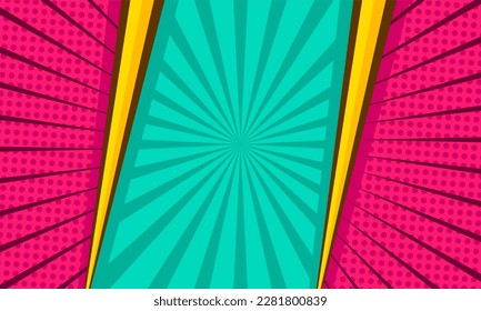Comic cartoon pop art background
