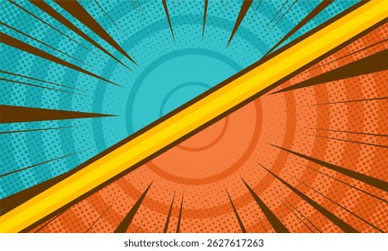 Comic cartoon pop art style background