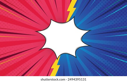 Comic cartoon pop art with thunder illustration