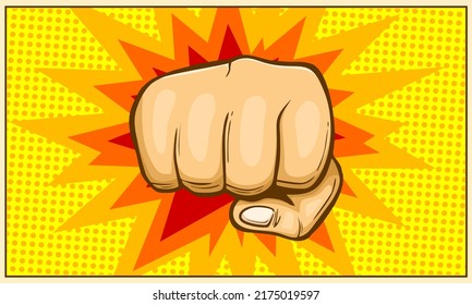 Comic Cartoon Punch Illustration Design Stock Vector (Royalty Free ...