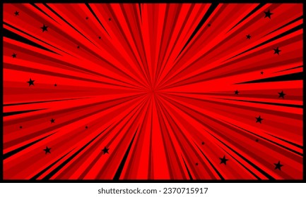 Comic cartoon red background template design