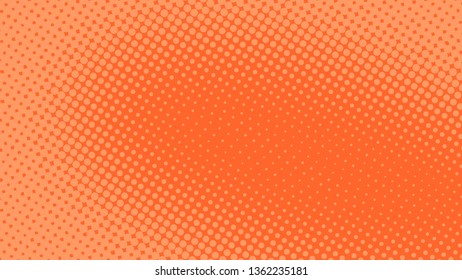 Comic cartoon retro orange pop art background with dots, vector illustration eps10
