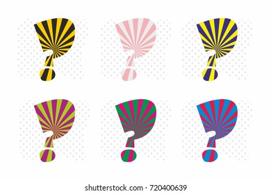 comic cartoon retro question mark sign symbol design element vector