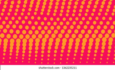 Comic cartoon retro red orange pop art background with dots, vector illustration eps10