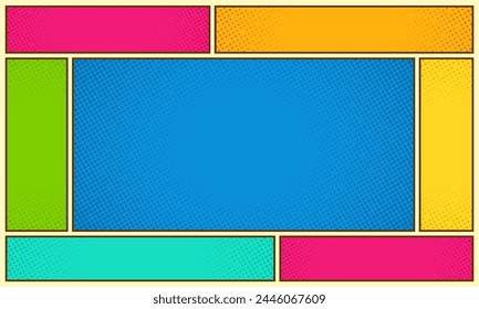 Comic cartoon scene page background