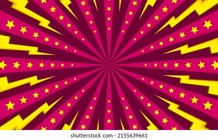 Comic cartoon with star illustration