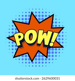 Comic cartoon sticker. Sound dialogue speech bubbles with word . Pop art expression in bright color and black outline.