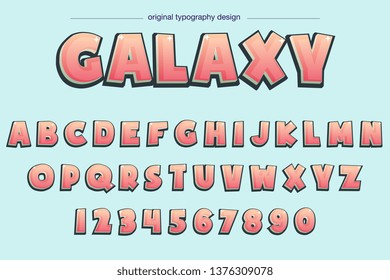 Comic Cartoon Typography Design Font Vector