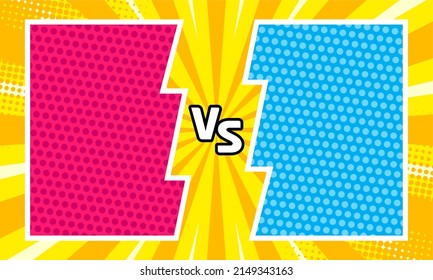 Comic cartoon versus fight background