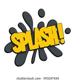 Comic cartoon vintage bobble cloud speech isolated on white background. Vector illustration. Element for games, animation, banners.
