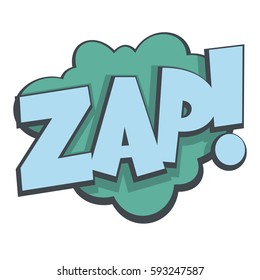 Comic cartoon vintage bobble cloud speech isolated on white background. Vector illustration. Element for games, animation, banners.