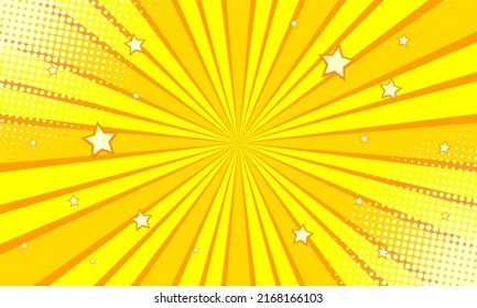 Comic cartoon yellow burst background