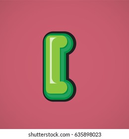 Comic character from a typeface, vector illustration - Shutterstock ID 635898023