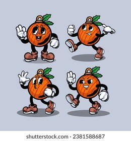 Comic characters in retro cartoon style. Cute comic gloved hands characters in cartoon 1930s style.