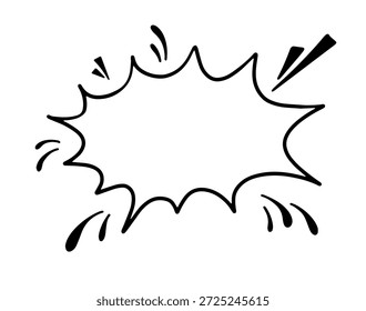 Nube cómica con detalles de humo y salpicaduras para diseños divertidos y expresivos