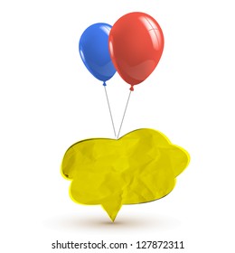 comic cloud with color balloon.vector design