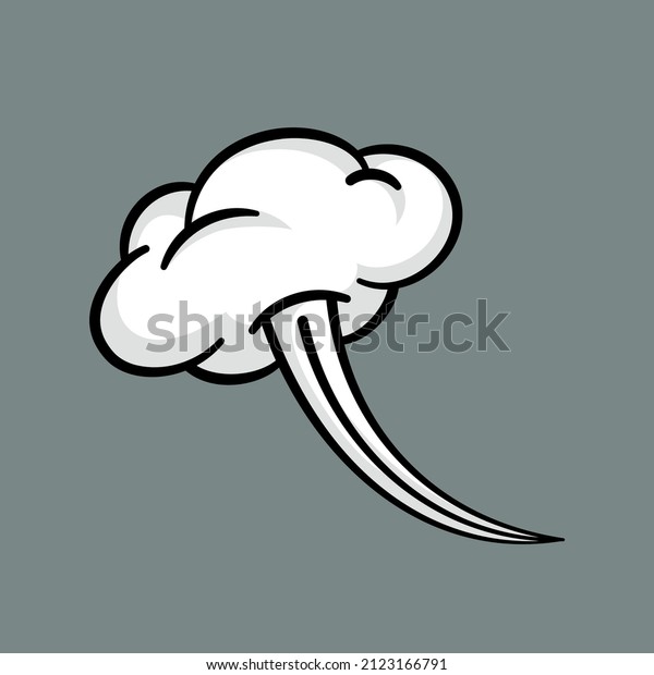 Comic cloud or smoke, cartoon vector motion\
effects, and explosions