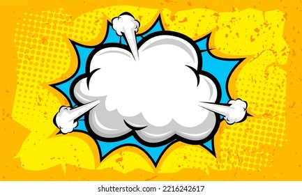 Comic cloud speech bubble background design