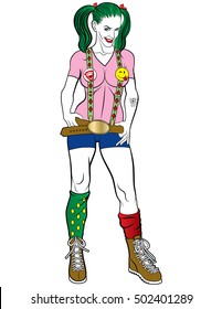 Comic Clown girl