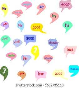  comic color set of speech bubbles
