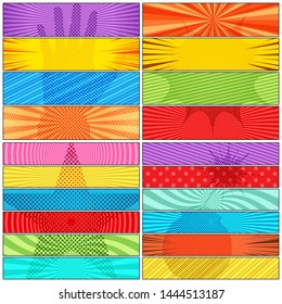 Comic colorful composition with male hand speech bubble star explosive bomb halftone shape radial rays dotted slanted lines humor effects. Vector illustration