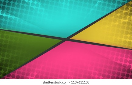 comic colorful halftone background. vector abstract design