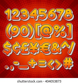 Comic Colorful Numbers For Your Cool Design