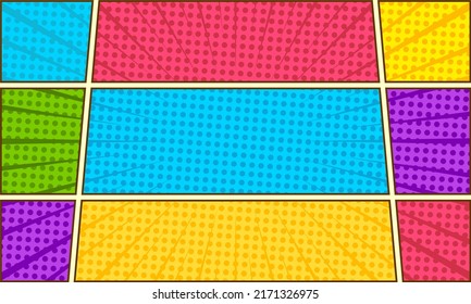Plantilla de fondo de arte pop de color cómico