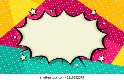 Comic colorful scene background template