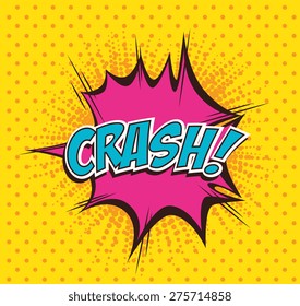 Comic design over colorful background, vector illustration.