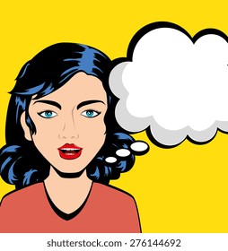 Comic design over colorful background, vector illustration.