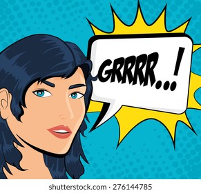 Comic design over colorful background, vector illustration.