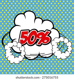 Comic design over colorful design, vector illustration.