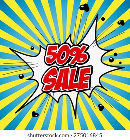 Comic design over colorful design, vector illustration.